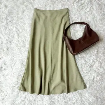 SLOBE IENA 롱 스커트 그린 38