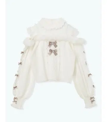 NOEMIE 노에미 비쥬 리본 케이블 오프숄더 퍼 니트