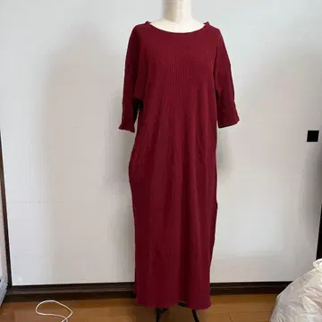 골든 베어 5분 소매 롱 원피스