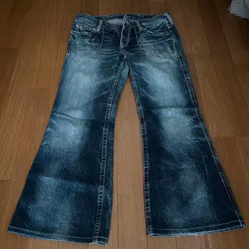 00s 아카이브 블루 플레어 데님