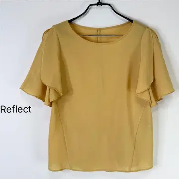 Reflect 린넨 라이크 원단 프릴 슬리브 블라우스