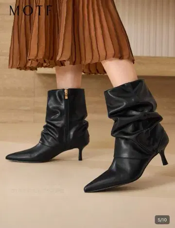 MOTF 사이드 지퍼 미드 카프 부츠 40 사이즈