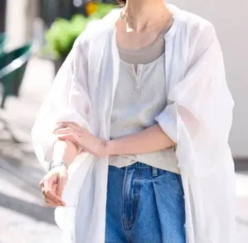 SLOBE IENA 라미 스키퍼 셔츠 화이트 [새상품 택] 이에나 라미