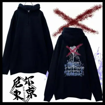 NieR 백 프린트 로즈 파카