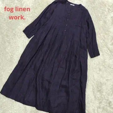 fog linen work 린넨 100% 핀턱 셔츠 원피스