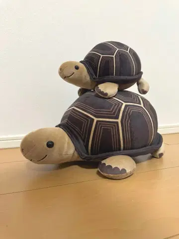 아토아 복권 알다브라 육지거북 봉제 인형 2체 세트