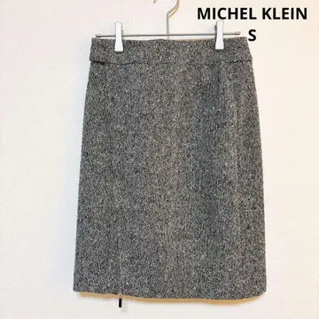 MICHEL KLEIN 미쉘클랑 트위드 스커트 36 S 그레이
