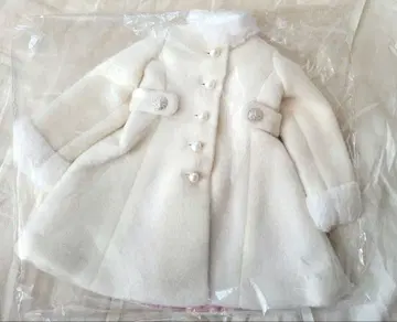 1/3 인형 의류 DD 화이트 퍼 부착 A라인 롱 코트