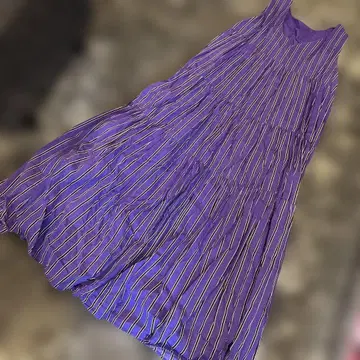 멜로즈 soffito 스트라이프 슬리브리스 원피스