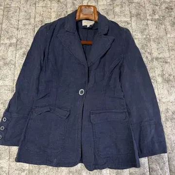 아르마니진스 테일러드 자켓 본견 리넨 100% 인디고