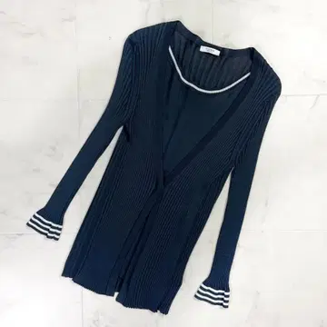 페세리코 앙상블풍 리브 니트 소 이탈리아제 블랙 38*MD871