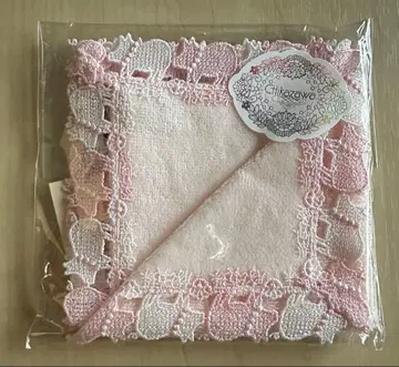 치카자와 레이스 손수건 돼지에게 진주 핑크