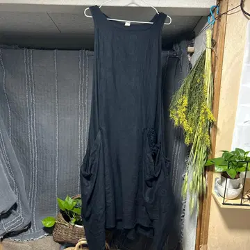 핸드메이드 인기 작가 MARON MARON의 린넨 롱 에이프런 원피스