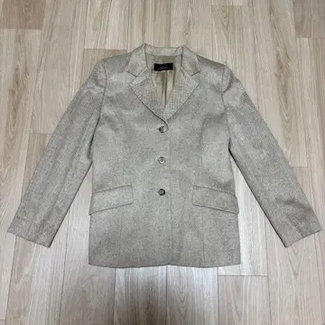 베이지 헤링본 테일러드 자켓 M 사이즈