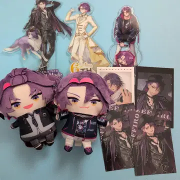 와타라이 히바리 니지파페 아크릴 스탠드 포토 카드 캔뱃지 세트