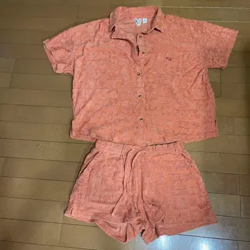 ROXY 오렌지 타월 원단 셋업 M 사이즈