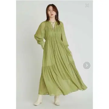 [택 포함 새상품] 양류 쉬폰 개더 원피스 / FRAY I.D