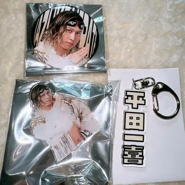 DDT 프로레슬링 타워 레코드 캔뱃지 아크릴 클립 네임 키링 히라타