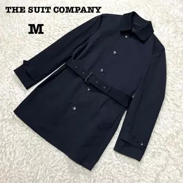 더 수트 컴퍼니 남성용 트렌치코트 발수 가공 벨트 비즈니스 아우터