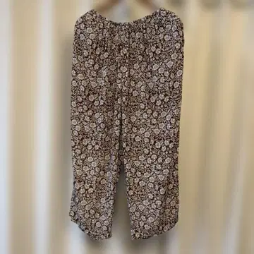 SLOBE IENA 꽃무늬 와이드 팬츠 브라운 계열