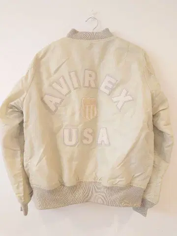 AVIREX 시그니처 로고 MA-1 베이지