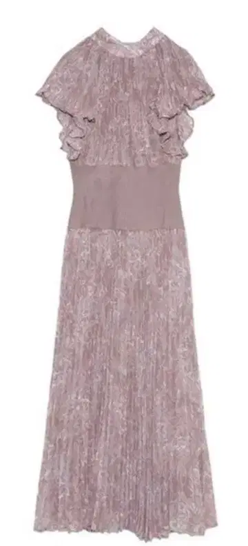 snidel 허리 리브 프린트 원피스 모카