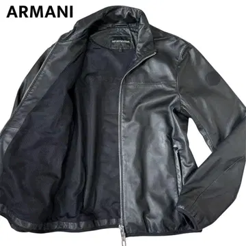 극미품 엠포리오 아르마니 라이더스 라무 레더 자켓 싱글 양가죽