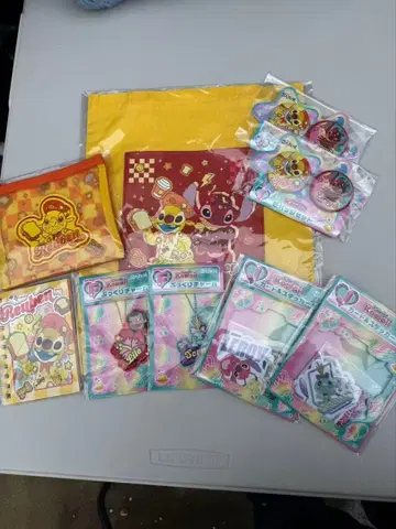 스티치 제일복권 스티커 파우치 캔뱃지 씰북 토트백 통통 참