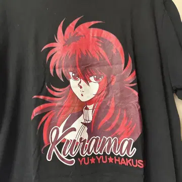 유유백서 쿠라마 프린트T셔츠 블랙 LL