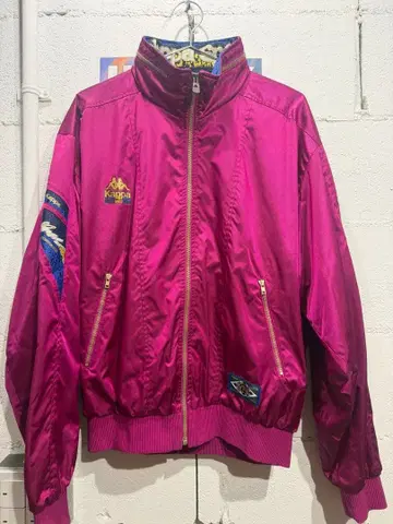 90s 카파 나일론 자켓 카파 자수 로고 핑크 Y2K