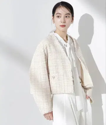 [ 새상품급 ] nano universe 트위드 포켓 숏 자켓