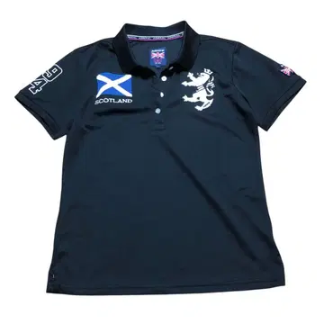 골프 Admiral 스코틀랜드 드라이 피케 셔츠 블랙 L 사이즈