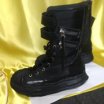 블랙 지퍼 부츠 하이컷 (오다-메이드), 24.5 새상품 남녀