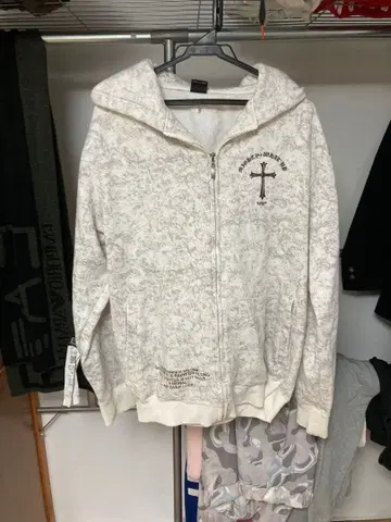 십자가 크로스 풀 집업 후드티 고급 원단 XL 사이즈 y2k 그런지