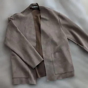 ZARA 베이지 스웨이드풍 가디건 자켓