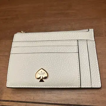 봄방학 한정 가격 한정판 Kate Spade 화이트 가죽 카드 케이스