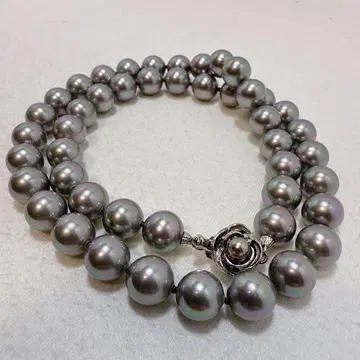 MAJORICA 마조리카 펄 구슬 크기 약 9.3mm 그레이 목걸이