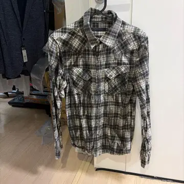 FUGA 체크 무늬 긴팔 셔츠 46