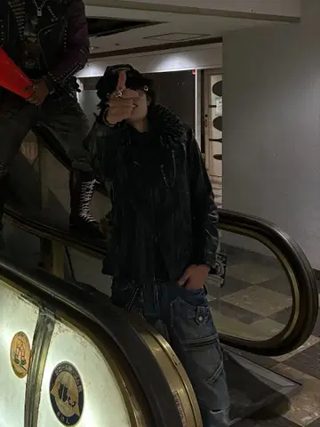 fuga 퍼 라이더 자켓 헤이세이 archive 시크 스타일 y2k