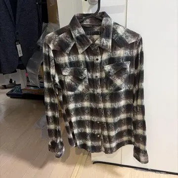 FUGA 체크 무늬 플란넬 긴팔 셔츠 46