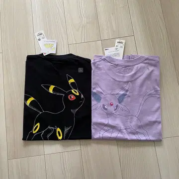 새상품 유니클로 포켓몬 스케치 UT 에브이 블래키 L 2세트