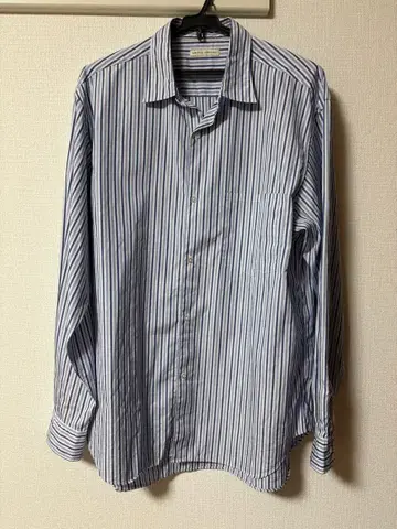 [THOMAS MASON] 블루 화이트 스트라이프 셔츠