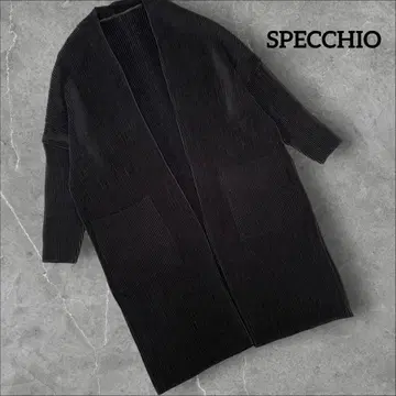 미품! SPECCHIO 셔틀 플리츠 롱 기장 가디건 40