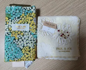 PAUL & JOE [ 미모사 ] 에코백 ( 그린 ) 과 타월 손수건