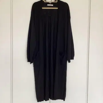 블랙 롱 가디건