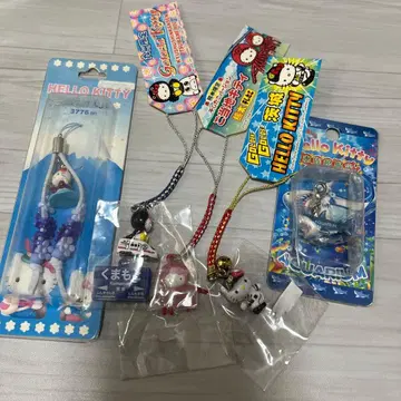 산리오 키티 지역 특산품 기념품 스트랩 5종 세트 No.53