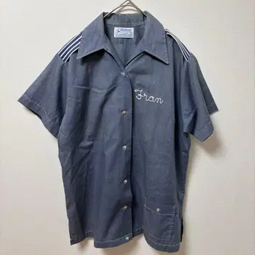 70's 힐튼 Hilton 볼링 셔츠 백 프린트 USA제 S