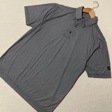 FootJoy 하운드투스 패턴 골프 반팔 피케 셔츠 새상품급