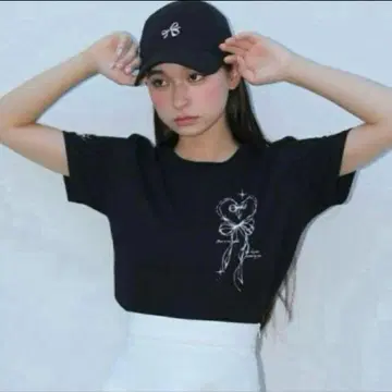 택 포함 bubbles 리본 미니T셔츠