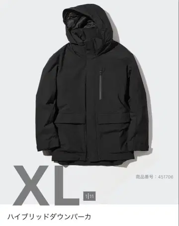 새상품급 하이브리드 다운 파카 XL 블랙 유니클로 UNIQLO